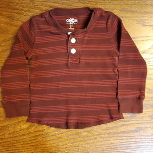 🍭Boys 3T burgundy Henley L/S